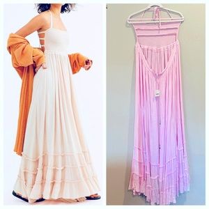 NWT Free People Extratropical Maxi Dress in Beautiful Pale Pink Size M